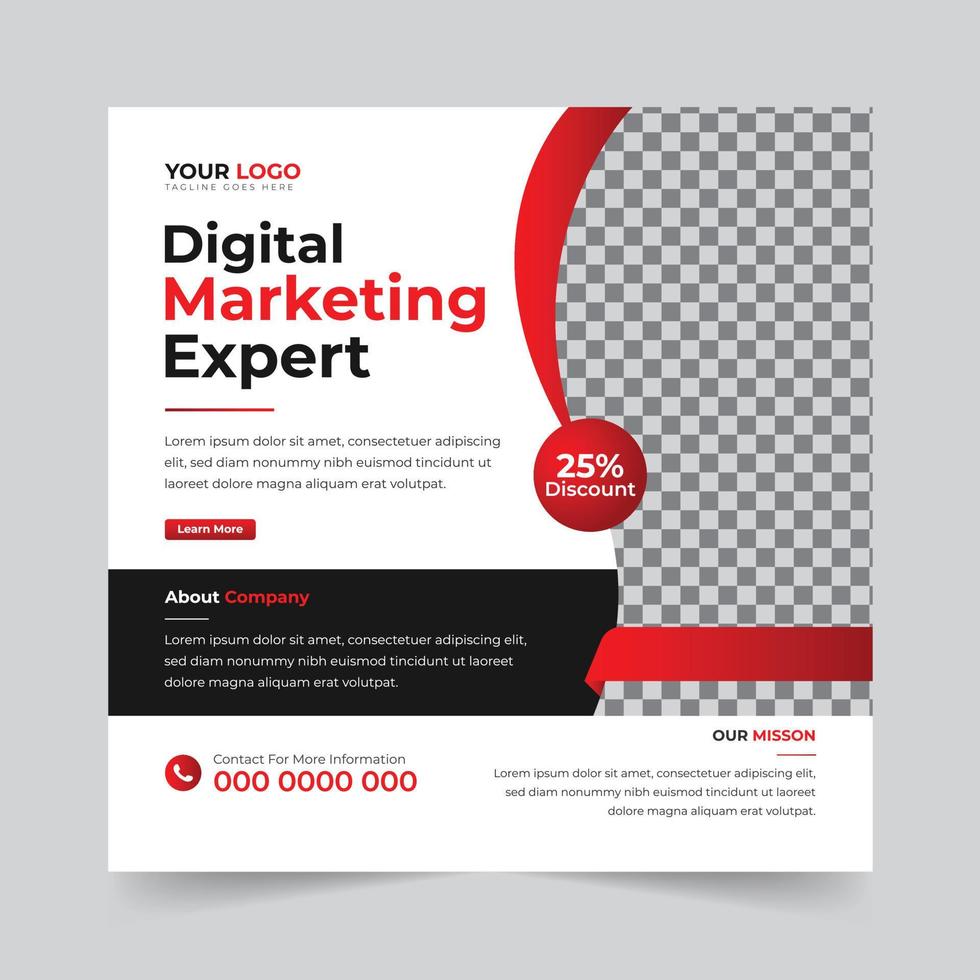 Trendy digital business agency marketing social media post and banner template design. Promotion Corporate advertising Web Banner Ads Stories flyer poster vector