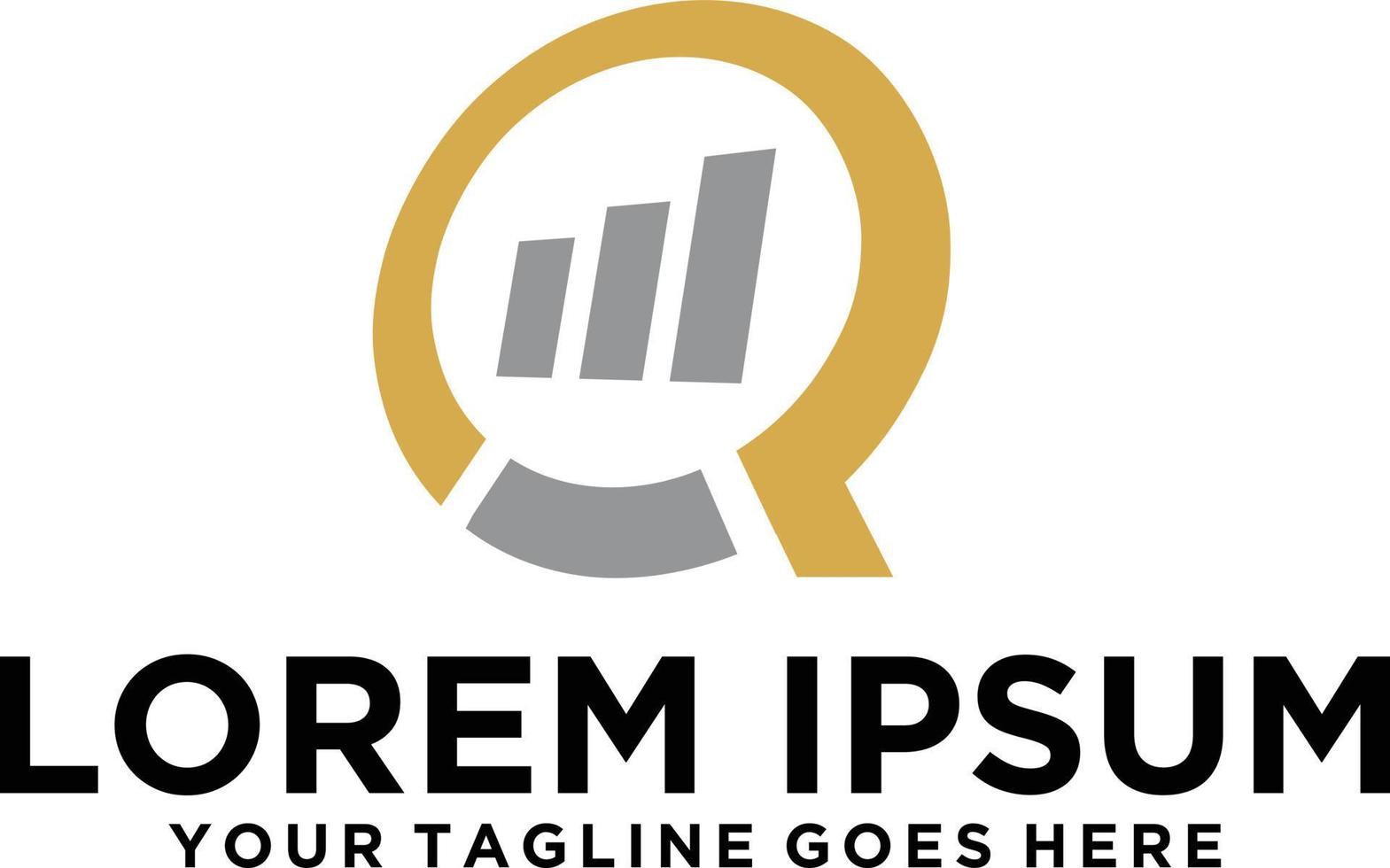 Financial advisor with letter Q logo vector