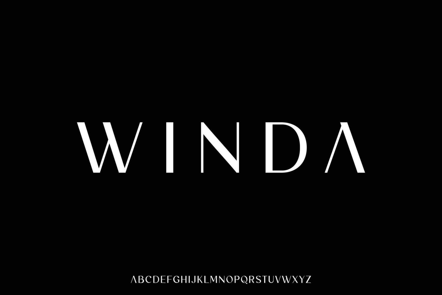 Elegant and luxury minimal sans serif font vector