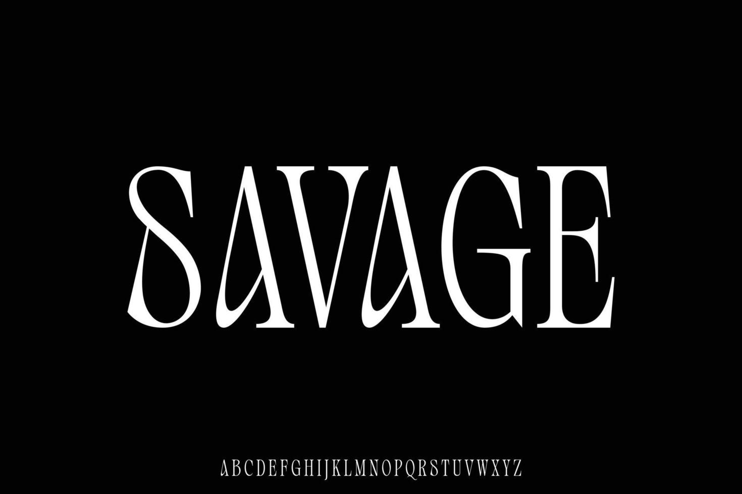 Unique and attractive serif display font vector