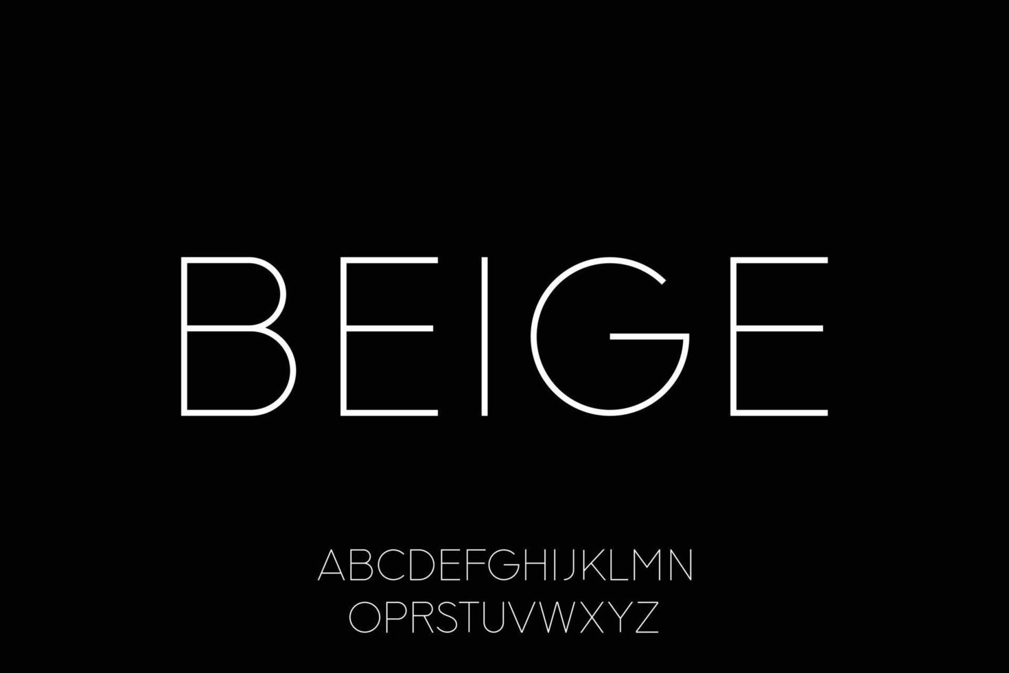 Elegant modern minimalist sans serif font vector