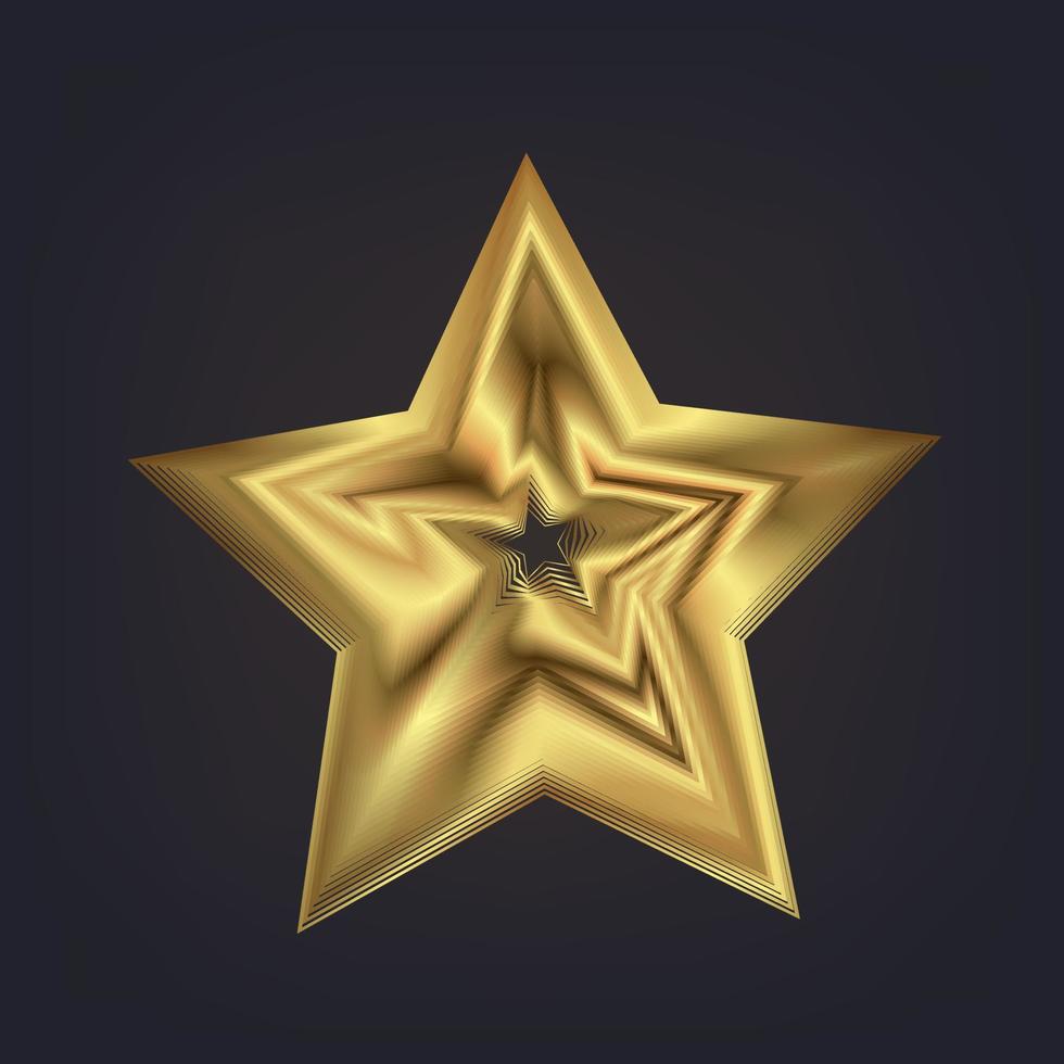 una gran estrella premium en vector, estilo de ilustración, icono de estrella de oro moderno, símbolo, marca y objeto. vector