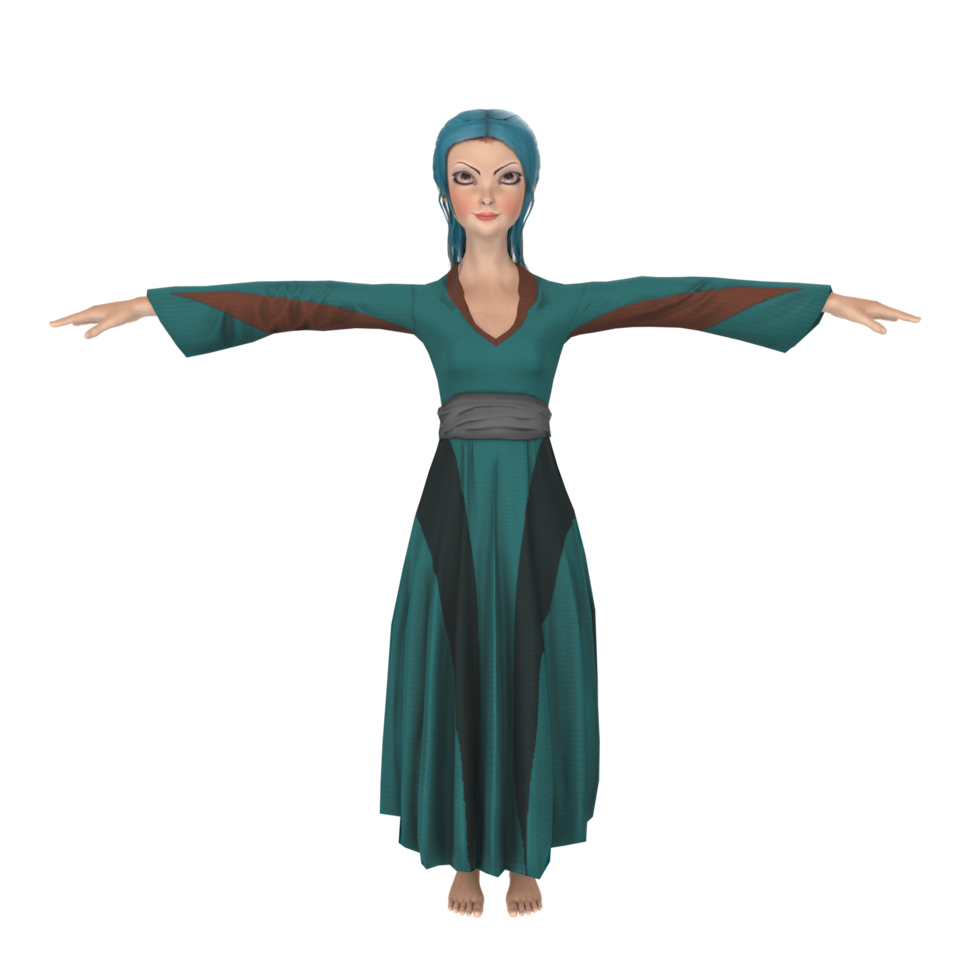 Cartoon girl isolated on background png
