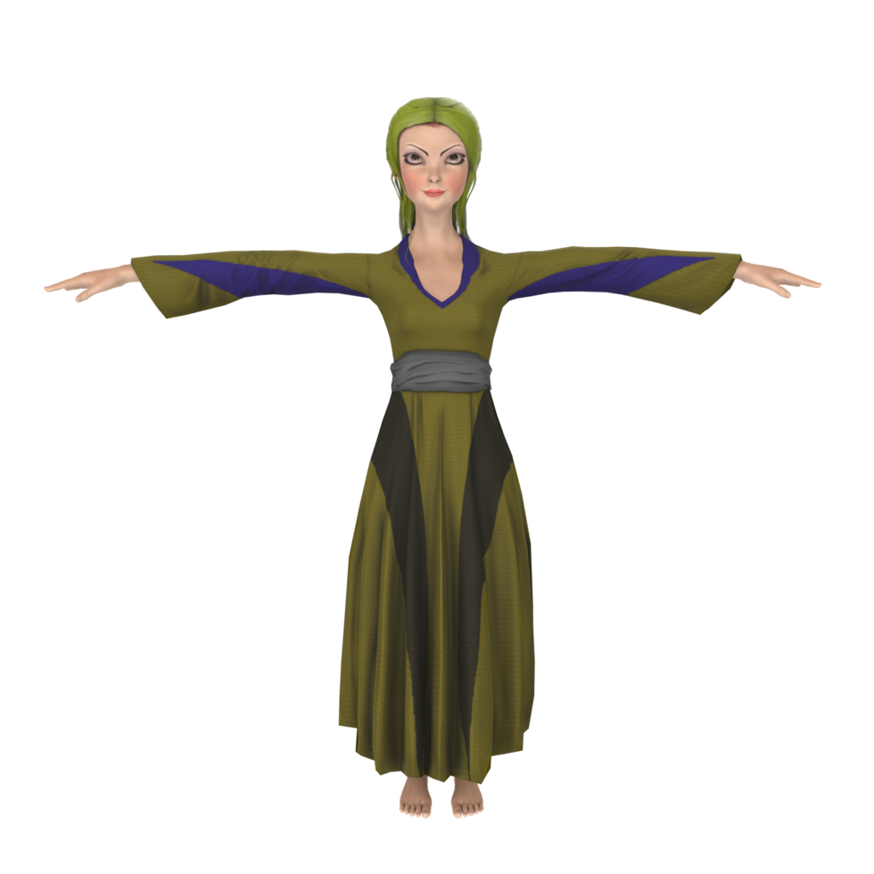 Cartoon girl isolated on background png