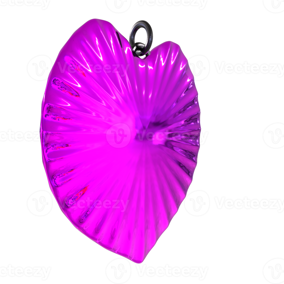 3D Rendering Of Love Necklace png