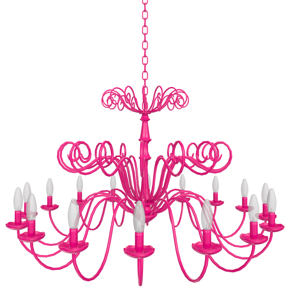 3D Rendering Of Chandelier Object png