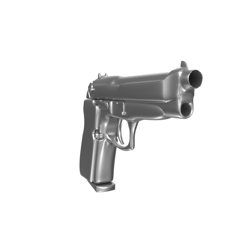 3D-Rendering der Pistolenpistole png