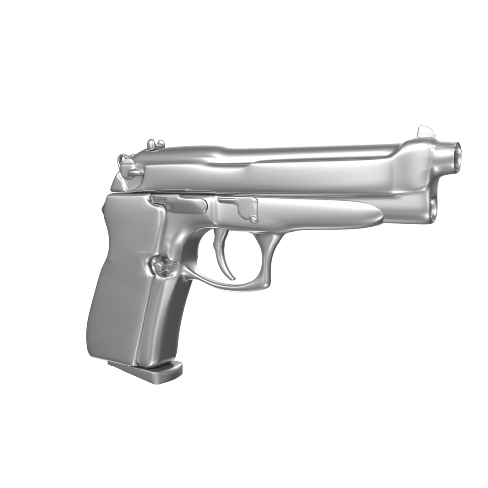 3d tolkning av pistol pistol png