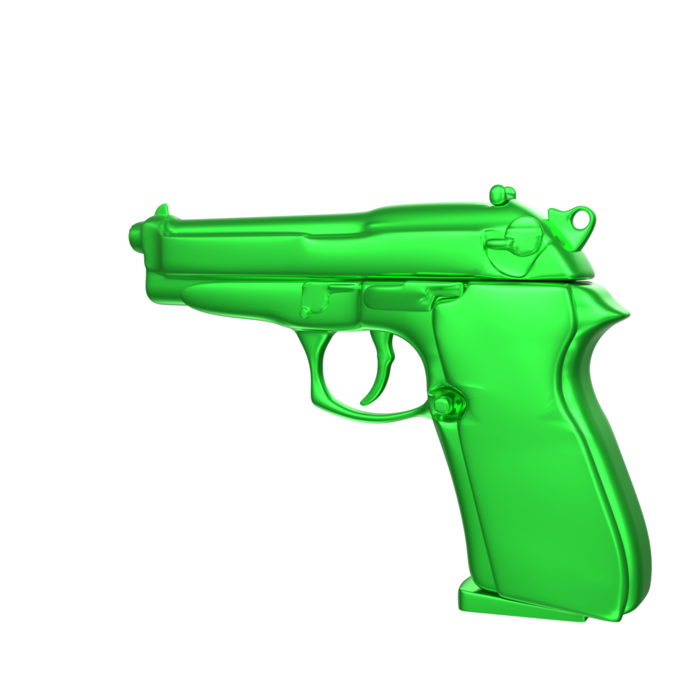 3D Rendering Of Pistol Gun png