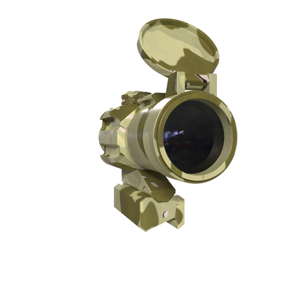 Rifle scope isolated on transparent png