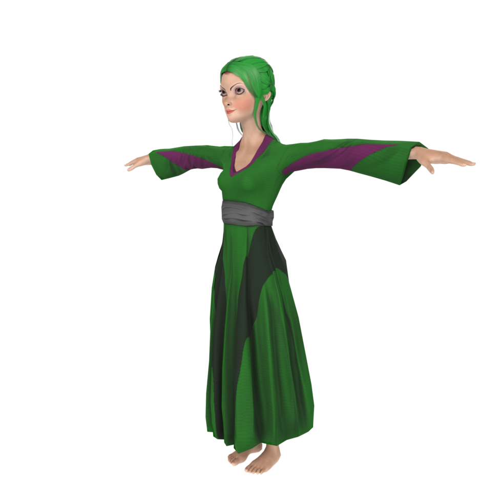 Cartoon girl isolated on background png