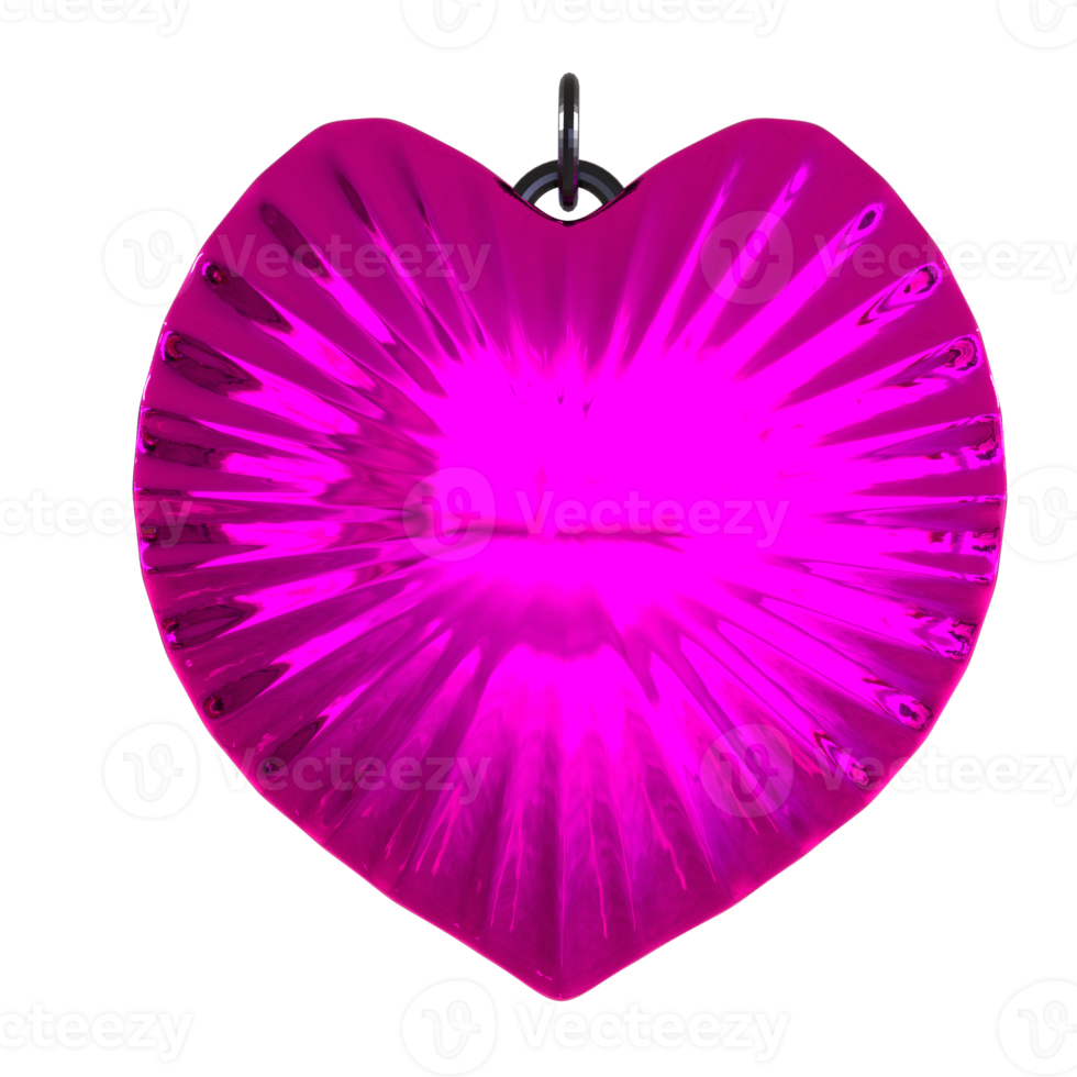 3D Rendering Of Love Necklace png