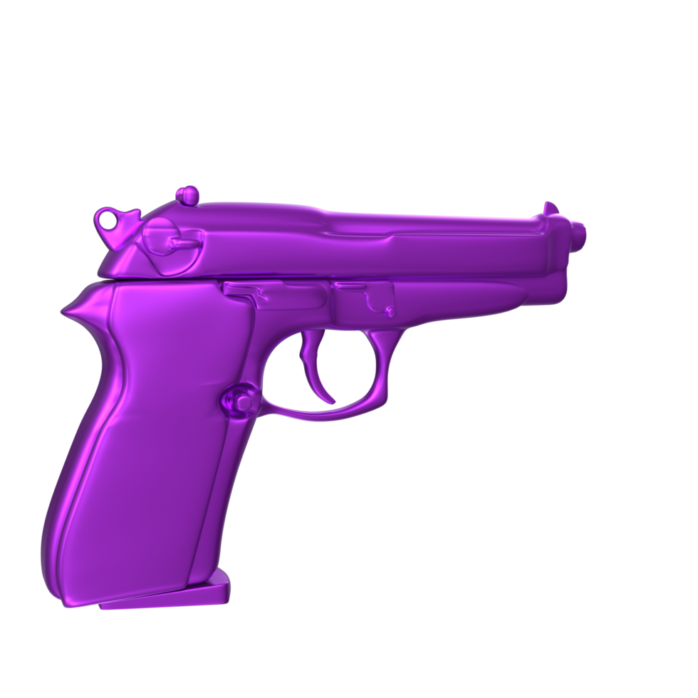 3D Rendering Of Pistol Gun png