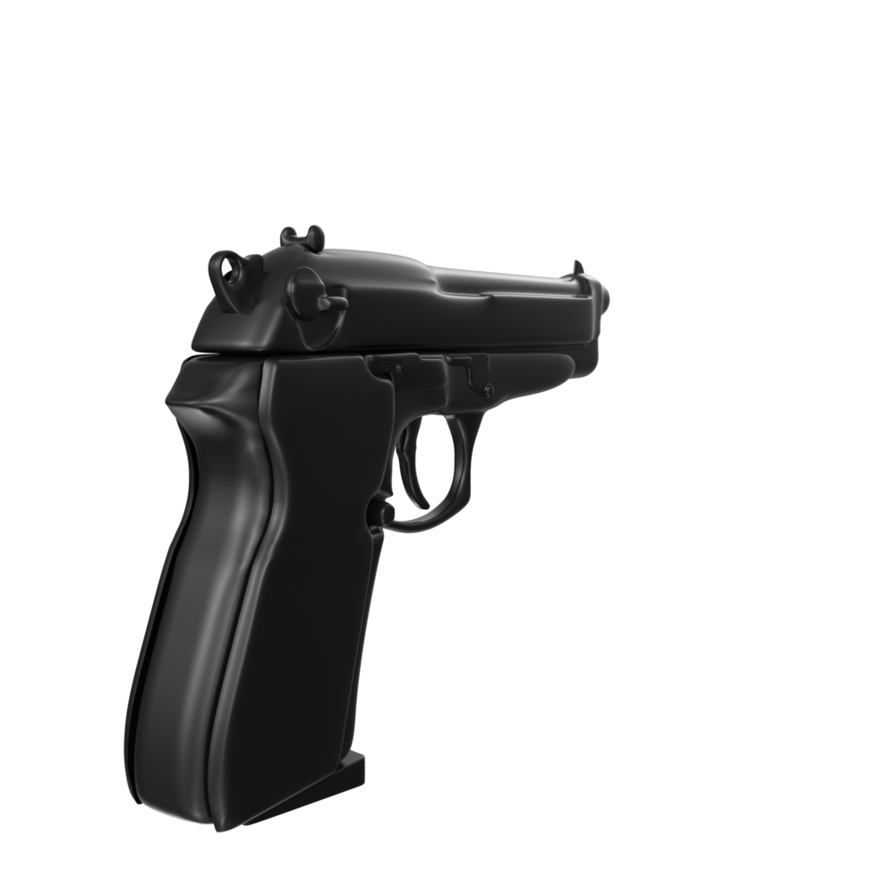 3D Rendering Of Pistol Gun png