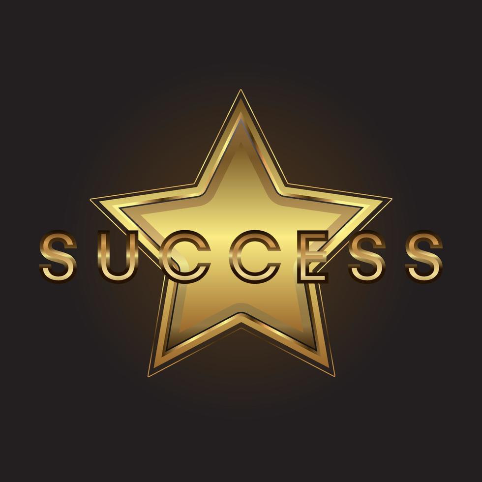 golden metallic stars on gradient brown background use as congrats banner, top level and the the greatest winner prize concepts design. vector