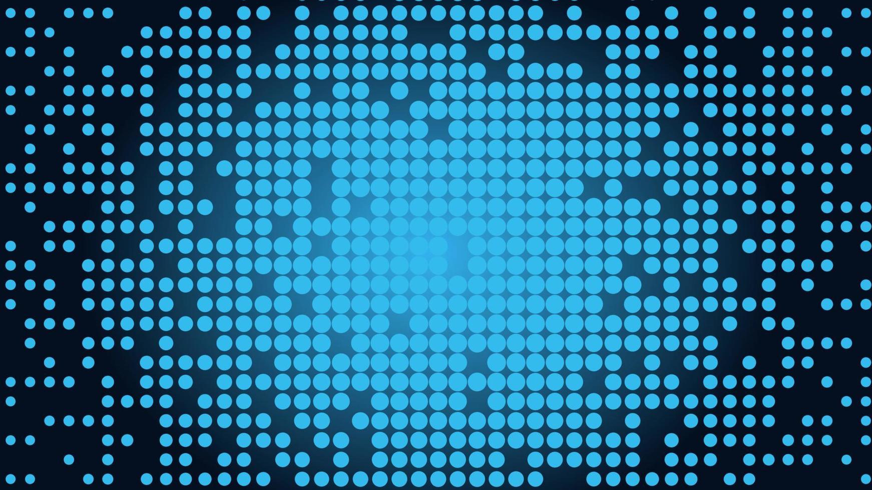 Glowing abstract background with blue dots vector