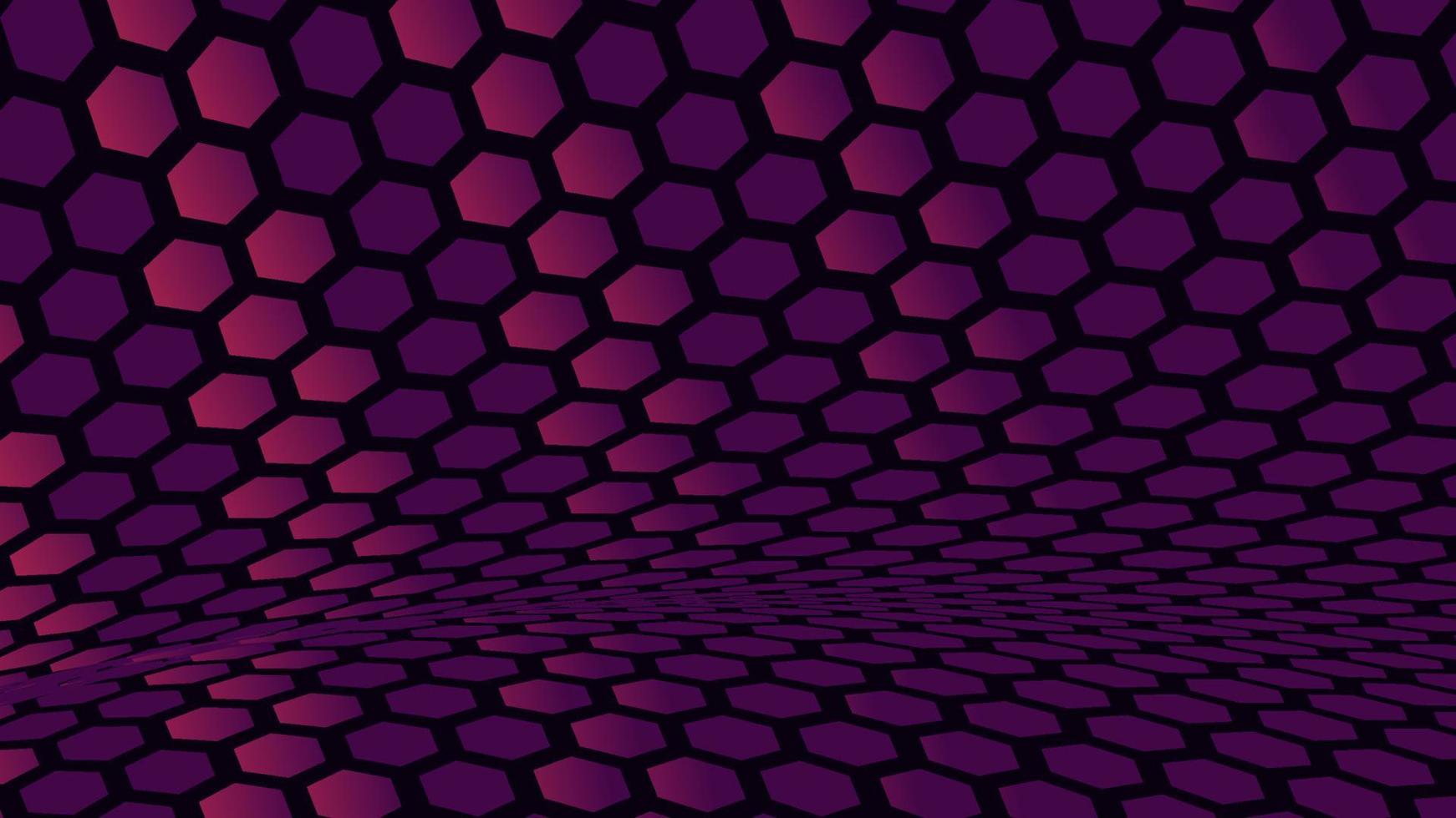 Abstract wavy gradient hexagonal vector background