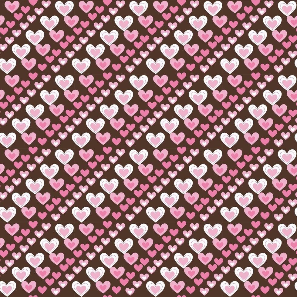 Seamless Pattern of Valentine's Day with Heart Background - Valentines' Vector Design