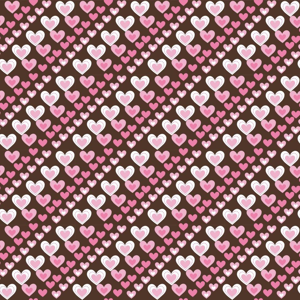 Seamless Pattern of Valentine's Day with Heart Background - Valentines' Vector Design