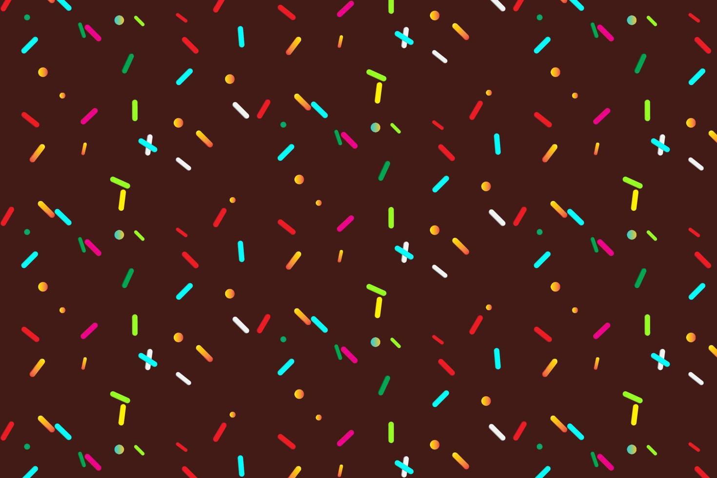 Pattern with geometric elements in the form of ice cream flakes in chocolate tones. Abstract Background vector