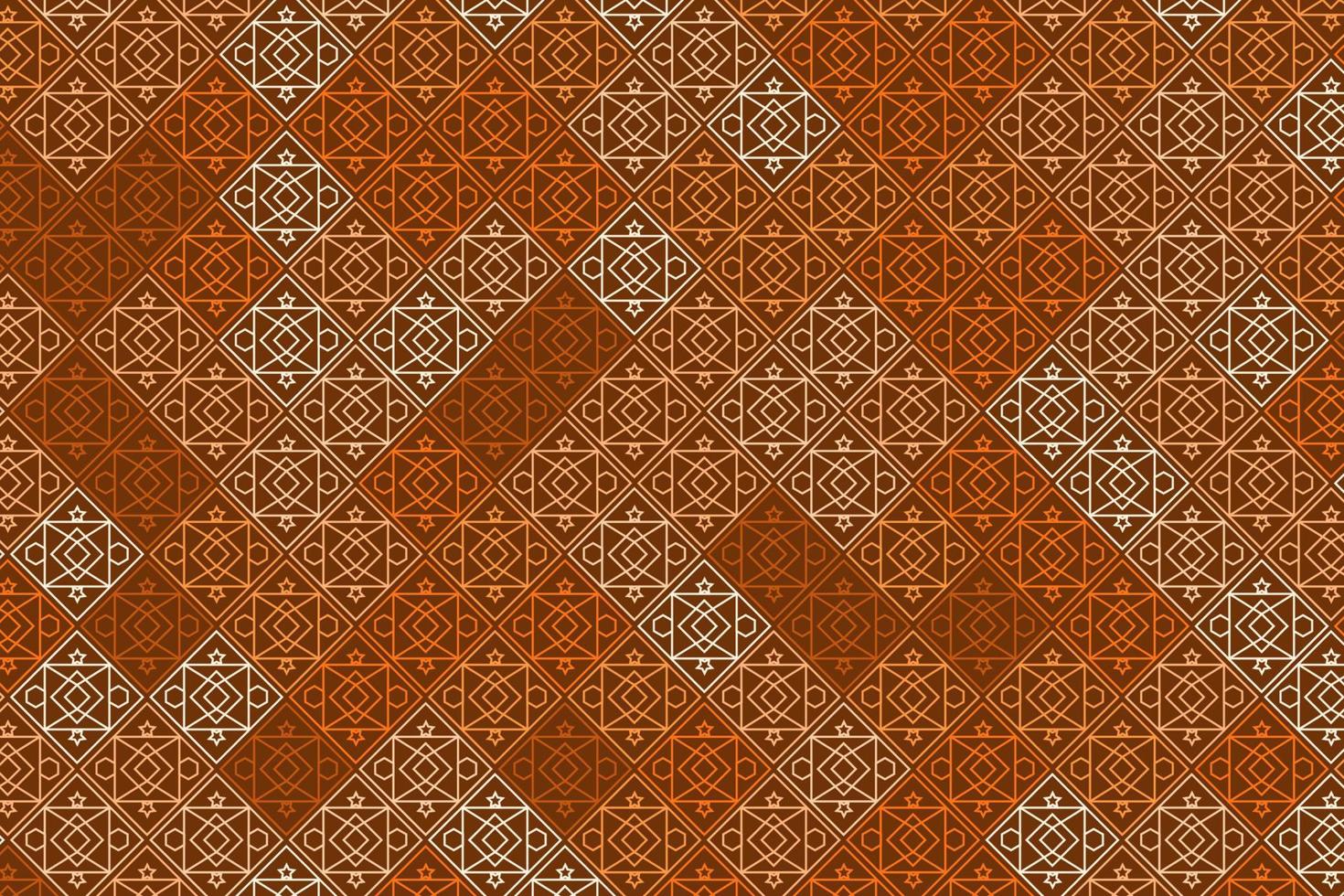 Pattern with geometric elements in orange tones. Abstract gradient background vector
