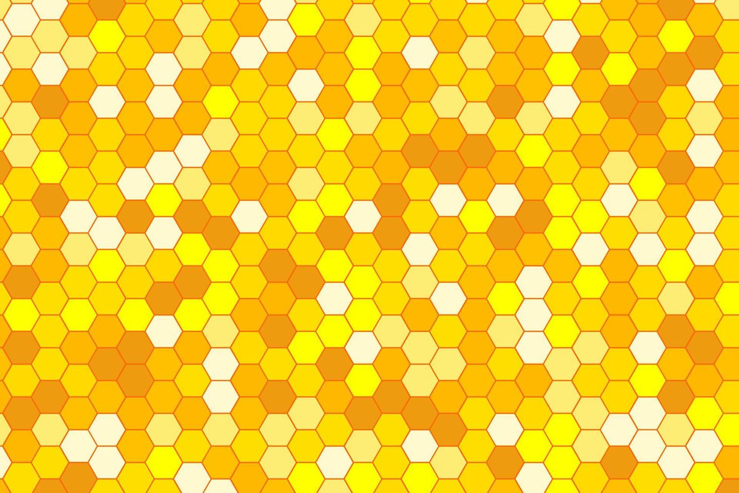 Pattern with honeycomb geometric elements in yellow tones. Abstract Gradient Background vector