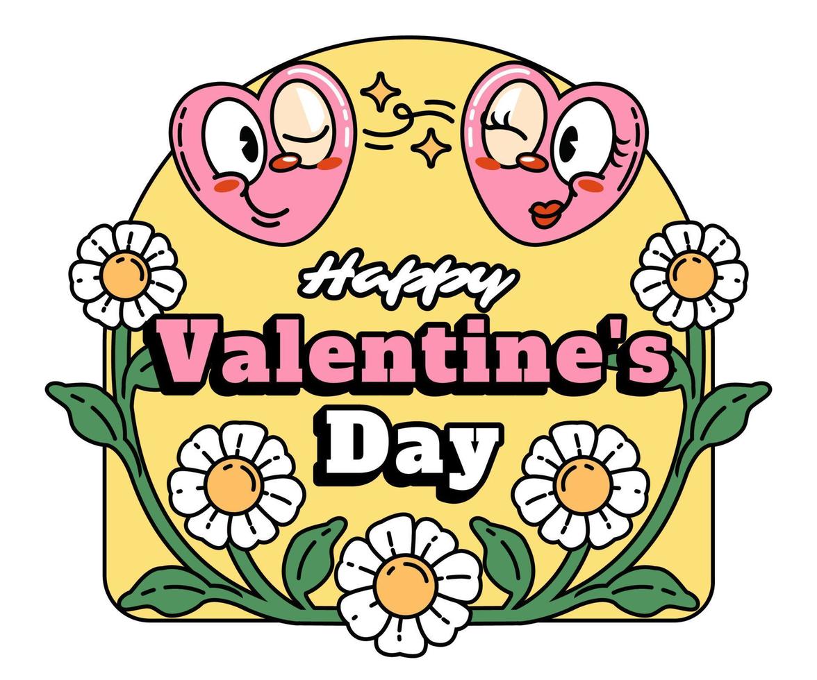 Hand drawn happy valentine's day vector