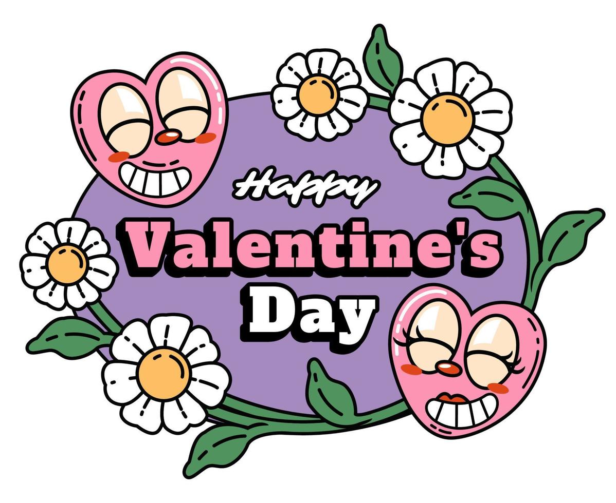 Hand drawn happy valentine's day vector