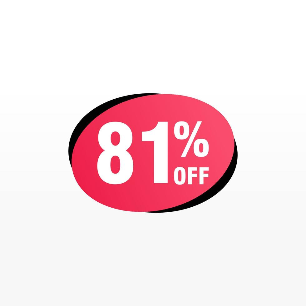 81 discount, Sales Vector badges for Labels, , Stickers, Banners, Tags, Web Stickers, New offer. Discount origami sign banner.