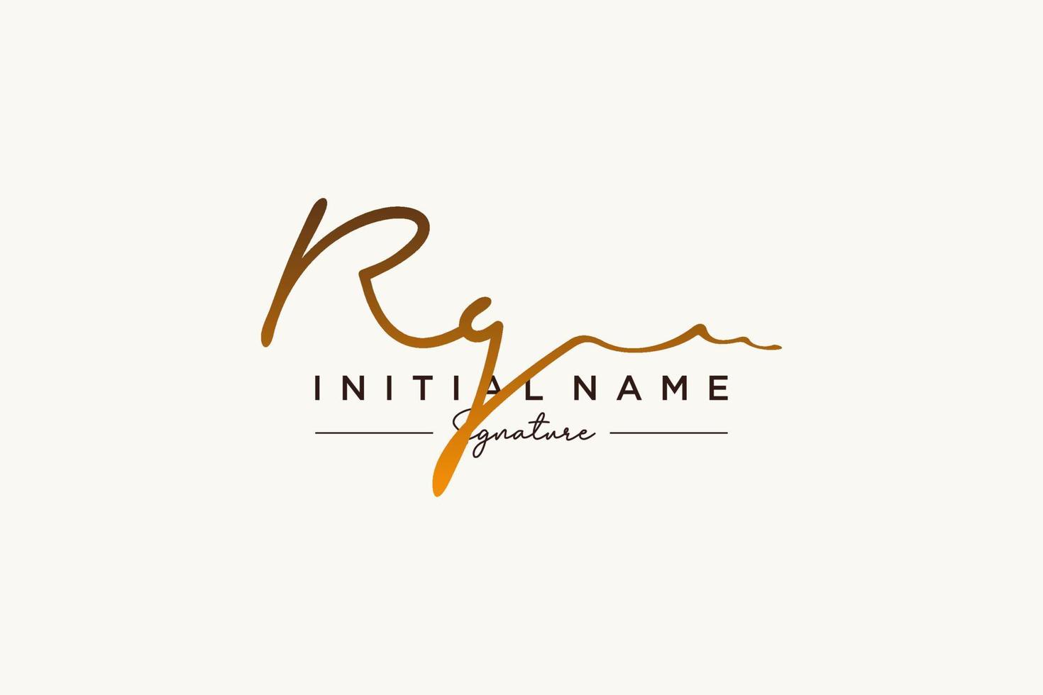 Initial RG signature logo template vector. Hand drawn Calligraphy lettering Vector illustration.