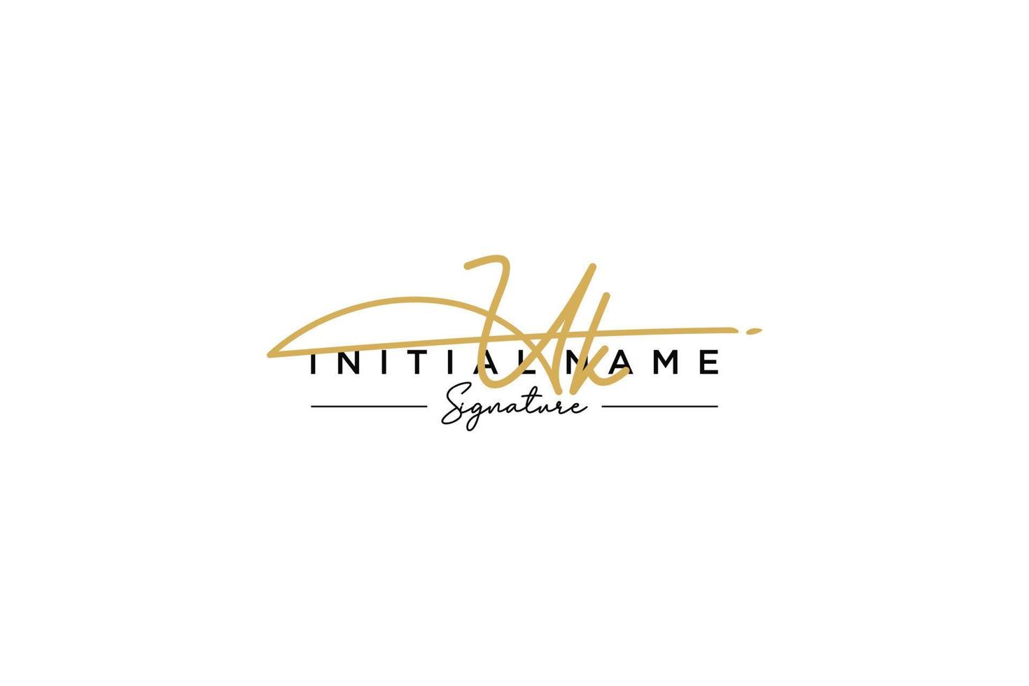 Initial UK signature logo template vector. Hand drawn Calligraphy lettering Vector illustration.