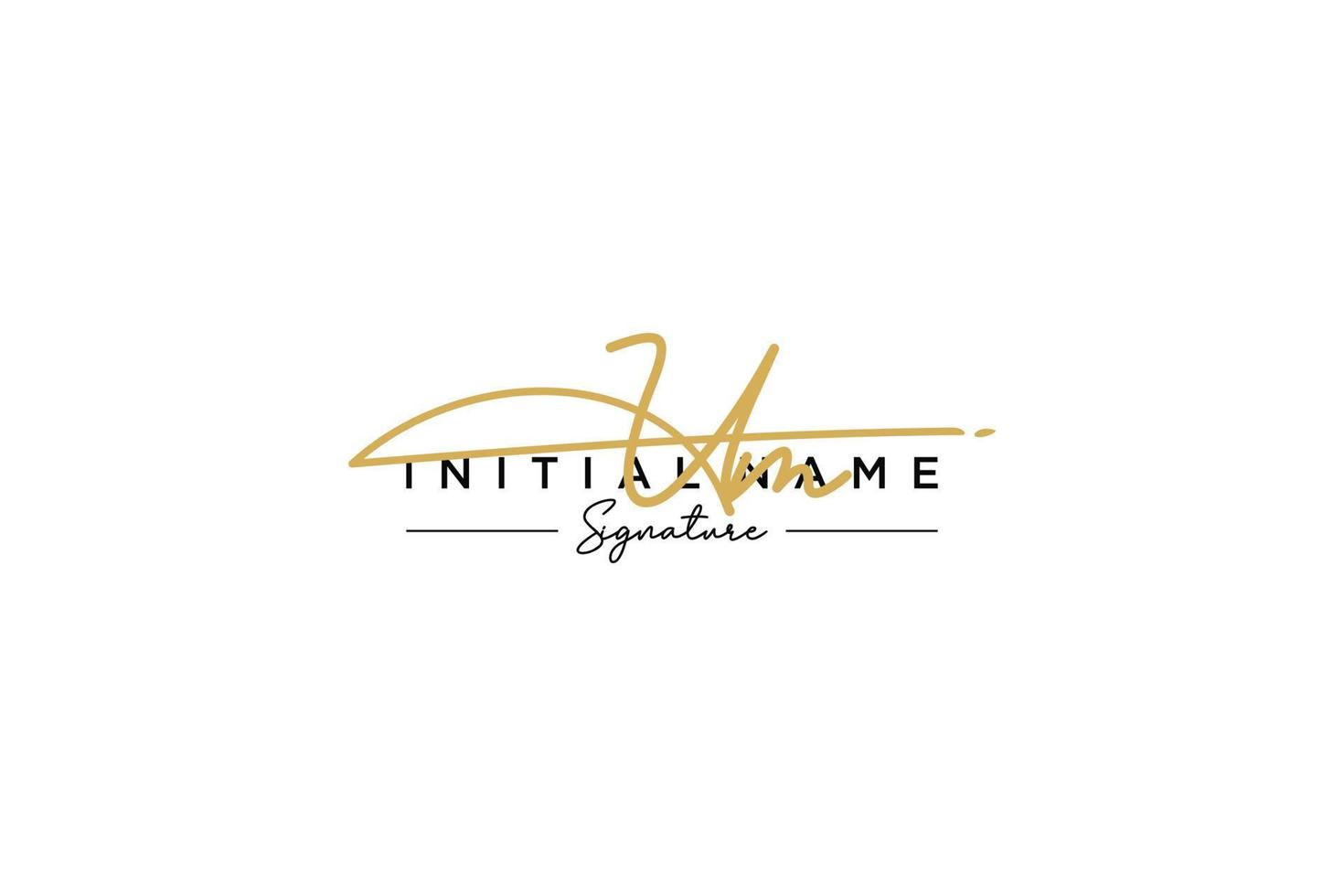 Initial UM signature logo template vector. Hand drawn Calligraphy lettering Vector illustration.