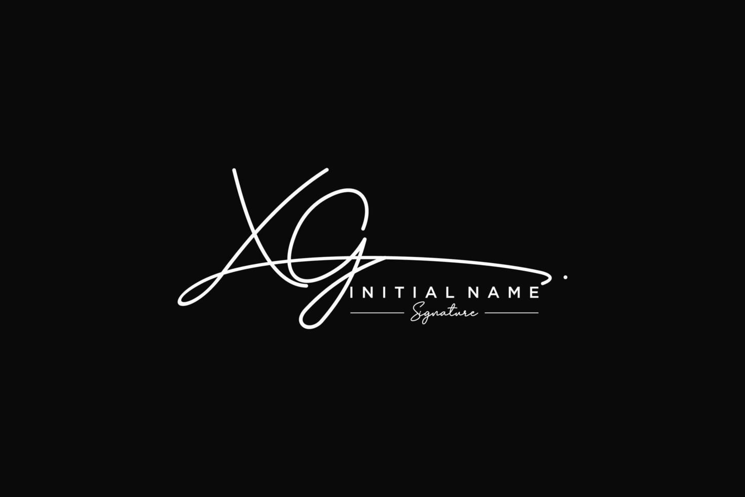 Initial XG signature logo template vector. Hand drawn Calligraphy lettering Vector illustration.