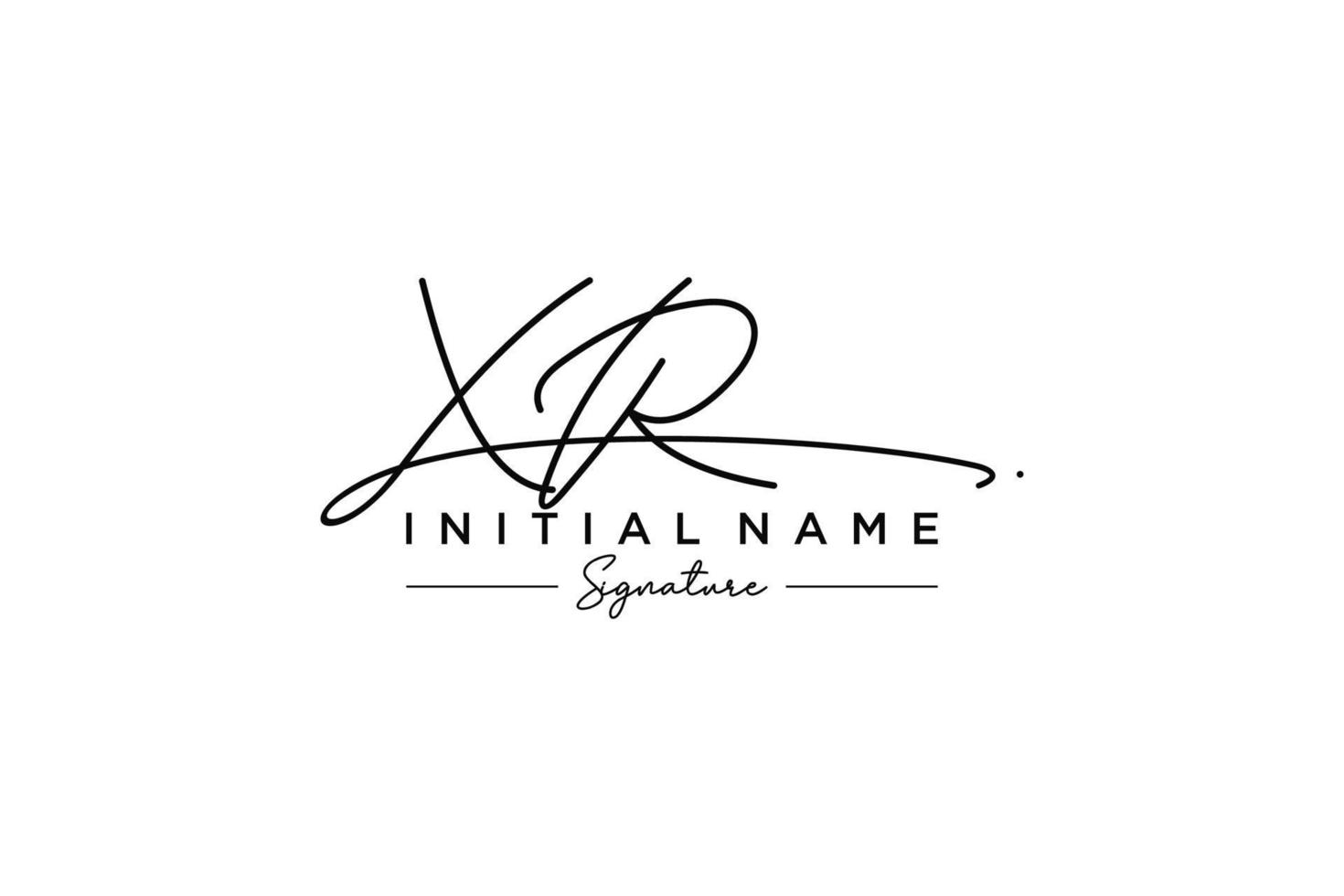 Initial XR signature logo template vector. Hand drawn Calligraphy lettering Vector illustration.