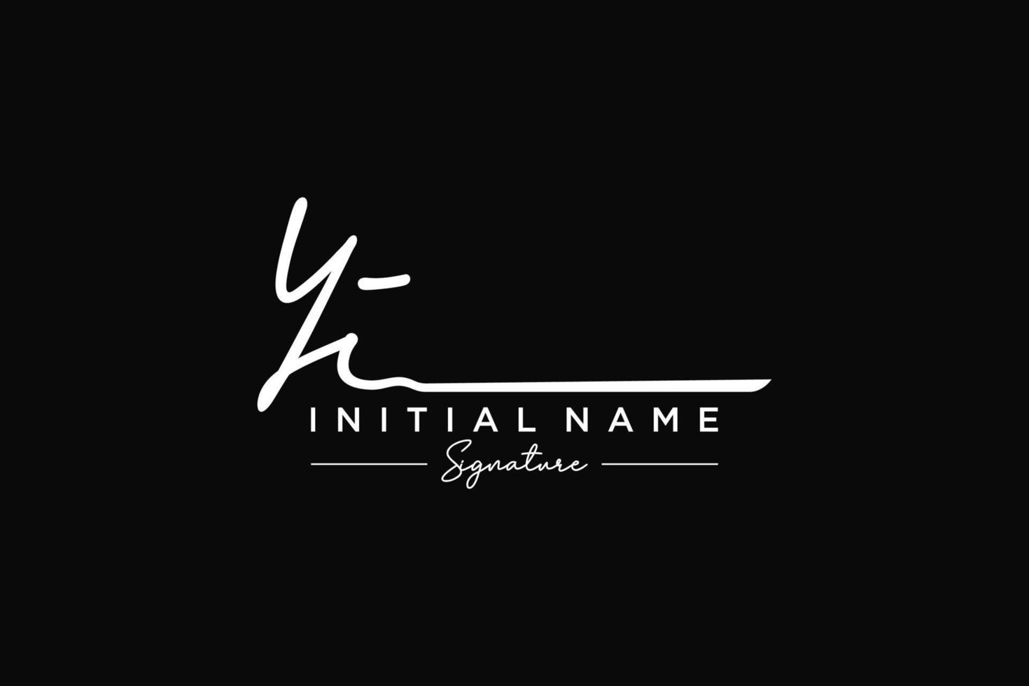 Initial YI signature logo template vector. Hand drawn Calligraphy lettering Vector illustration.