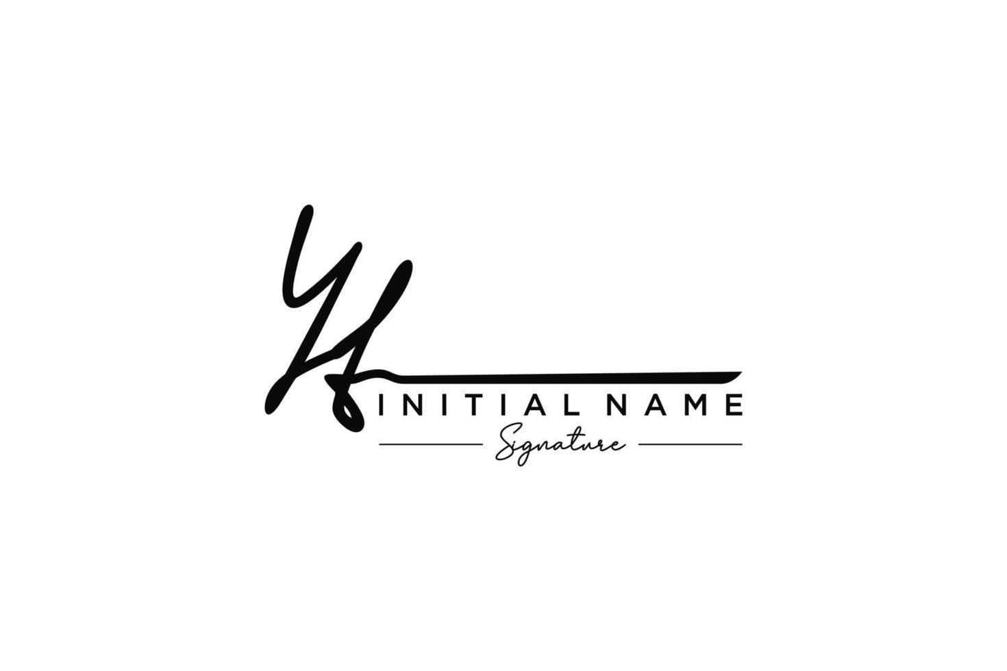 vector de plantilla de logotipo de firma inicial yt. ilustración de vector de letras de caligrafía dibujada a mano.