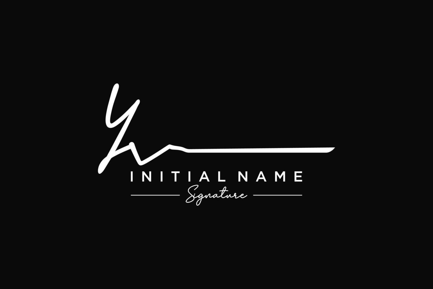 Initial YV signature logo template vector. Hand drawn Calligraphy lettering Vector illustration.