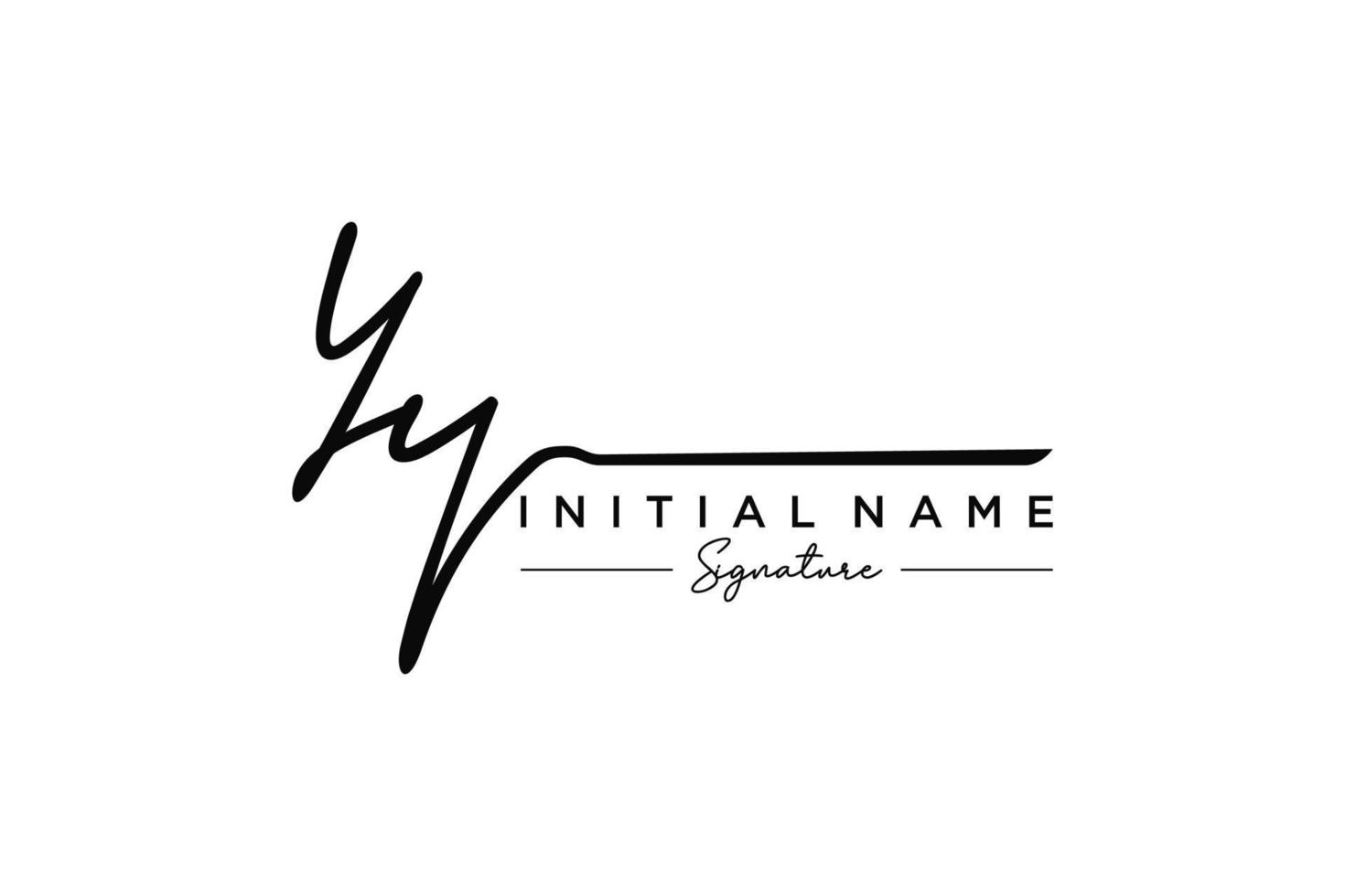 Initial YY signature logo template vector. Hand drawn Calligraphy lettering Vector illustration.