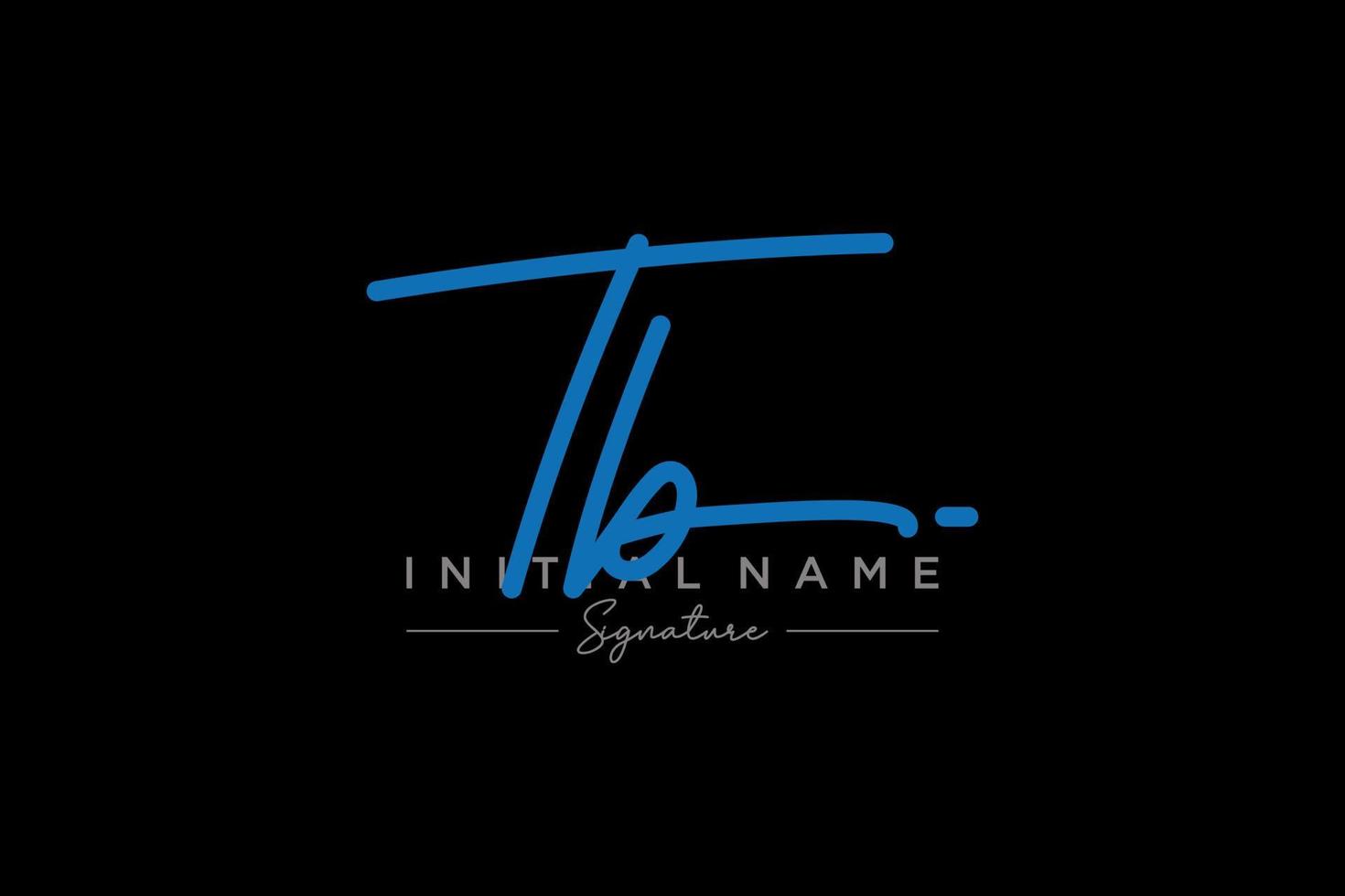 Initial TB signature logo template vector. Hand drawn Calligraphy lettering Vector illustration.