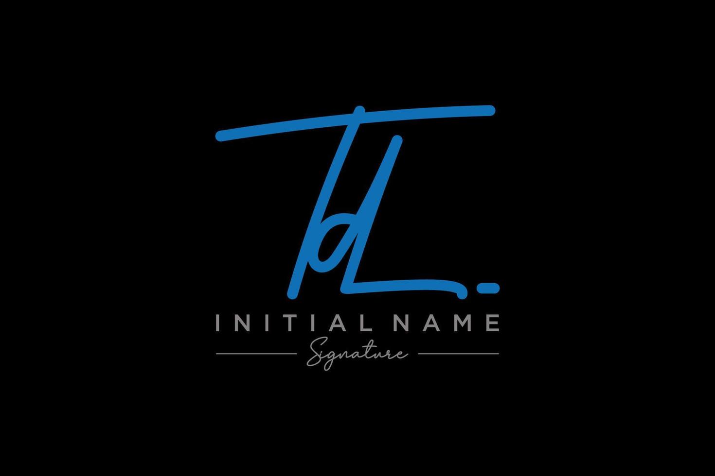 Initial TD signature logo template vector. Hand drawn Calligraphy lettering Vector illustration.