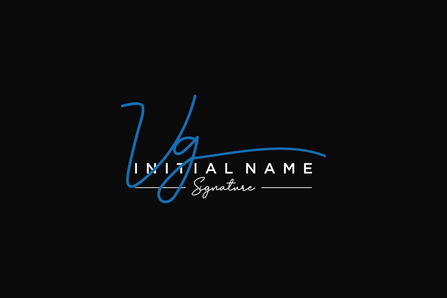 Initial VG signature logo template vector. Hand drawn Calligraphy lettering Vector illustration.