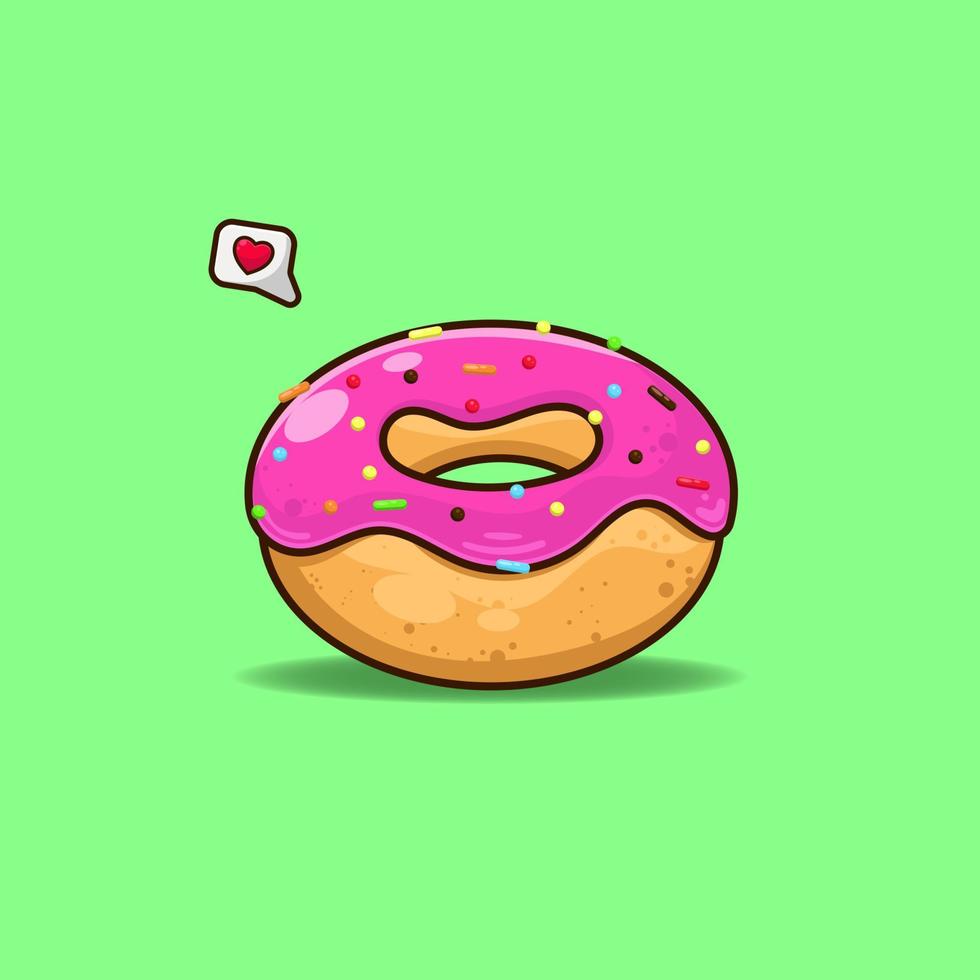 Delicious donuts vector free. Cute donuts cartoon with colorful toppings.