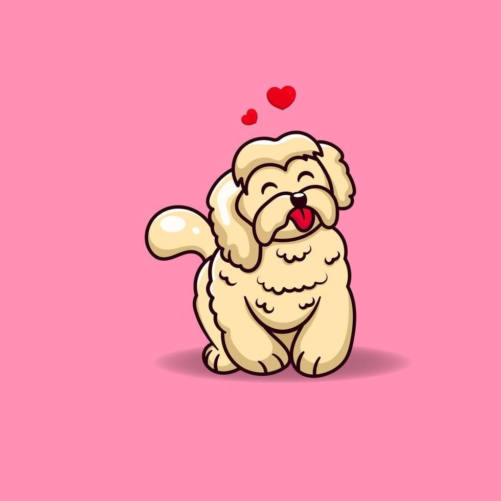 Cute dog with happy smile vector