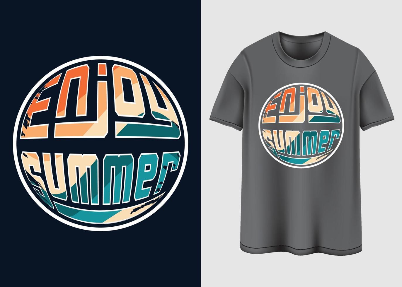 Let's enjoy the Summer T-shirt design vector