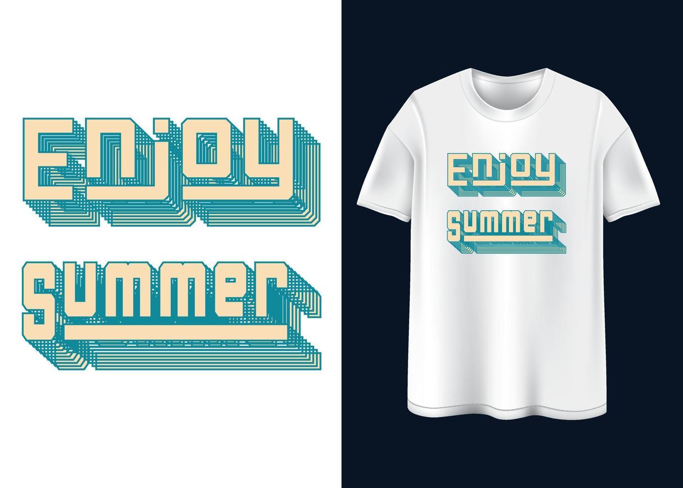 Let's enjoy the Summer T-shirt design vector