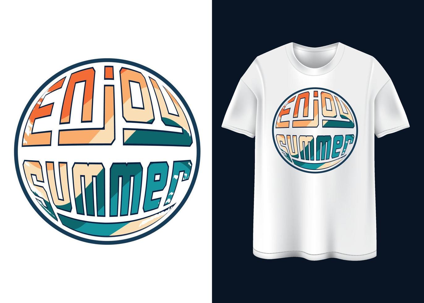 Let's enjoy the Summer T-shirt design vector