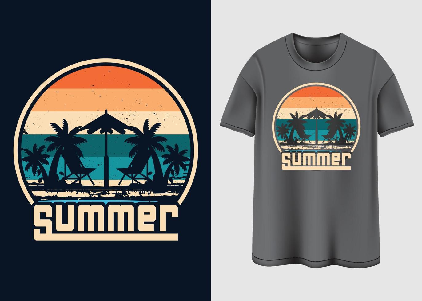 Let's enjoy the Summer T-shirt design vector