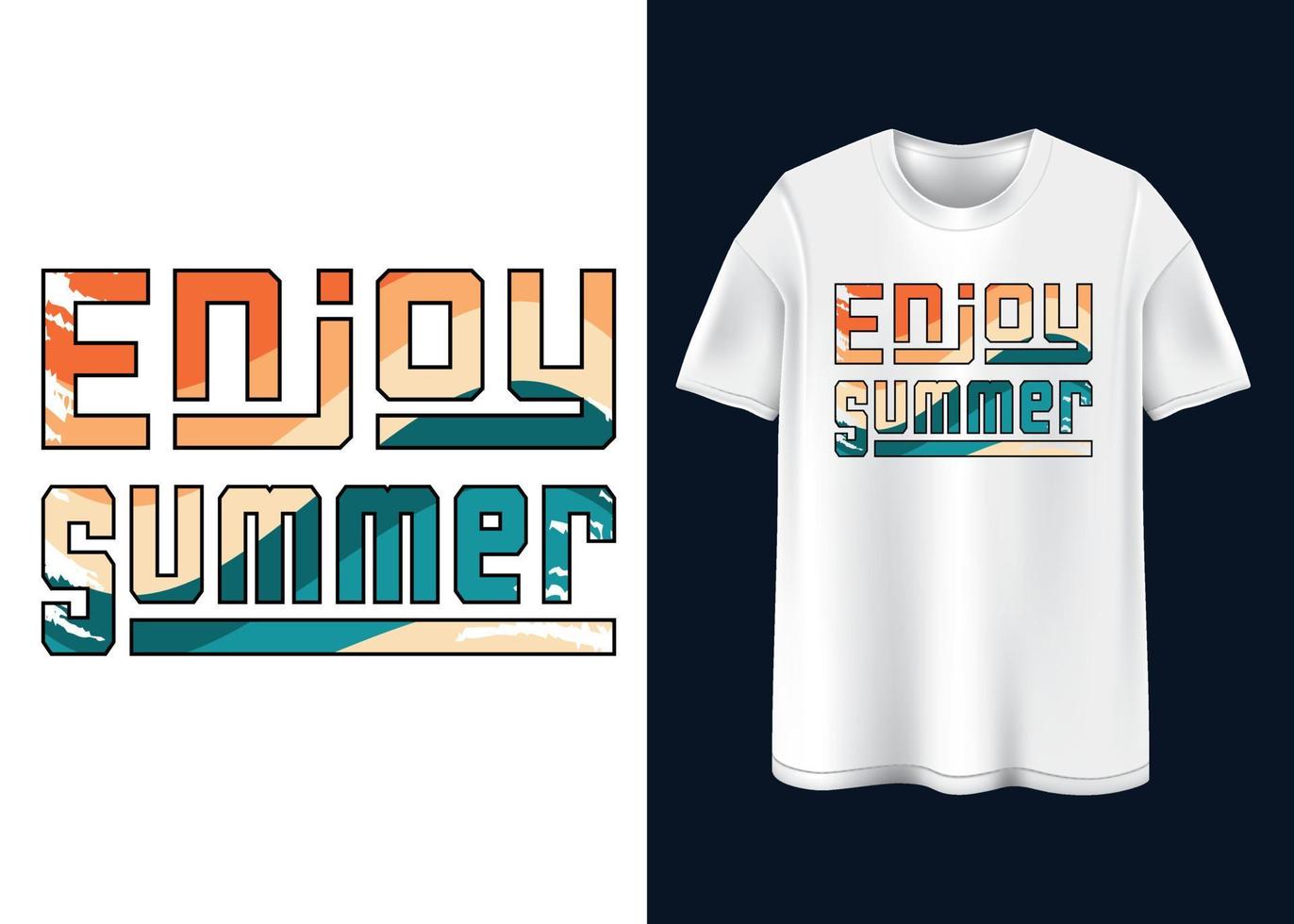 disfrutemos el diseño de la camiseta de verano. vector