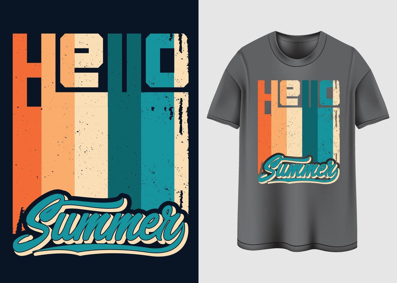 Let's enjoy the Summer T-shirt design vector