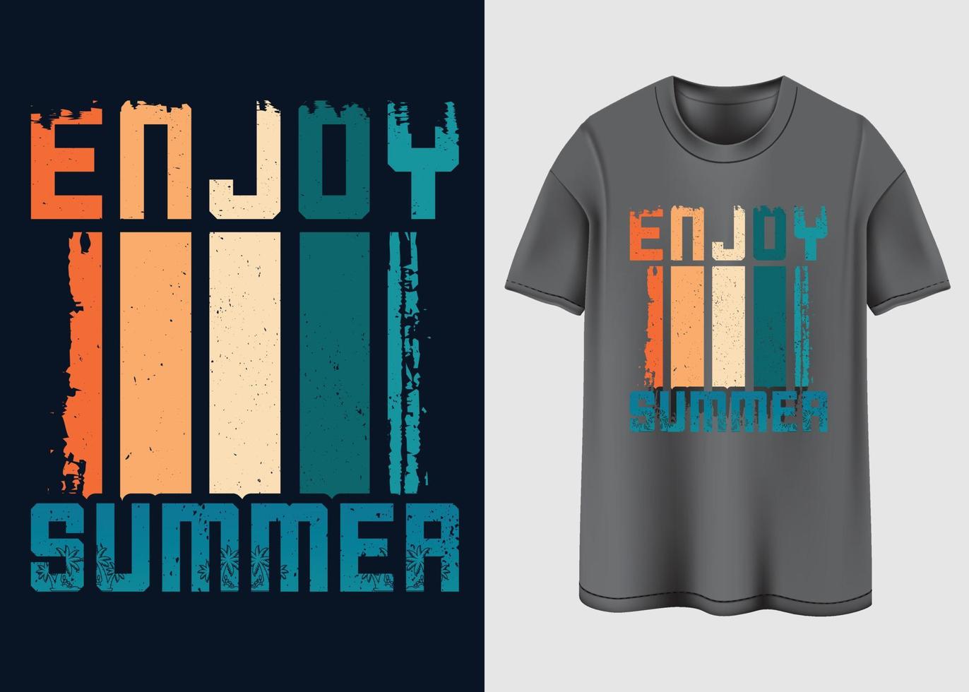 Let's enjoy the Summer T-shirt design vector